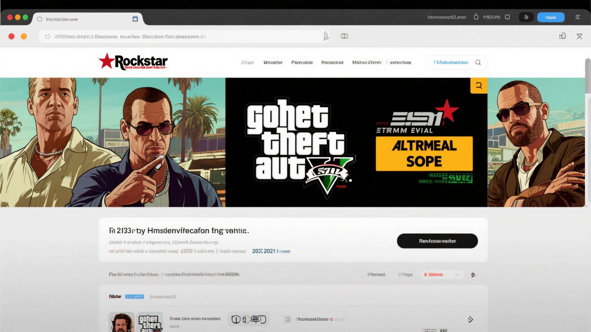 R星官网神秘故障引热议! 玩家猜测《GTA6》预购在即 2013年《GTA5》正式上线前夕,R星官网同样出现过持续数日的访问缓慢问题,随